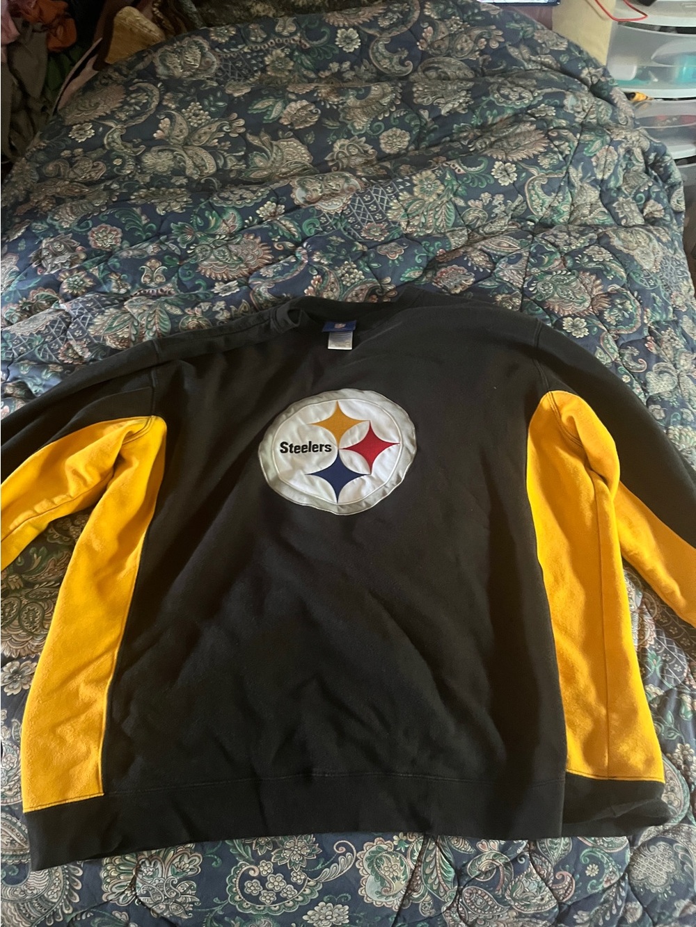 NFL Steelers Black and Gold Crewneck Sweatshirt